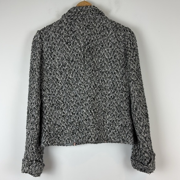 J. Crew herringbone Blazer wool blend size 0 - Picture 2 of 6